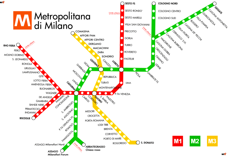 mappa metropolitana milano